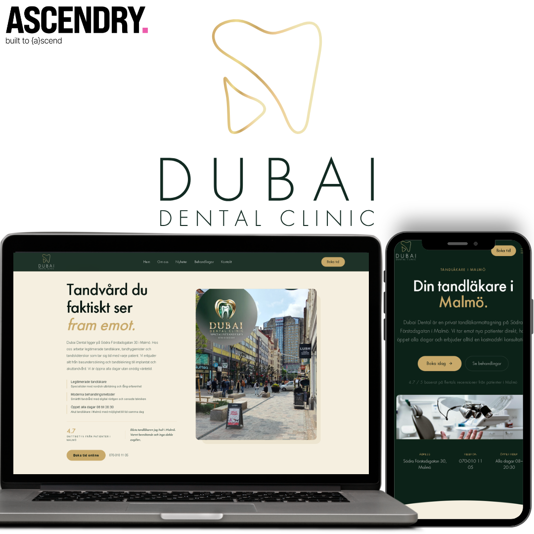 Dubai dental Desktop och mobil