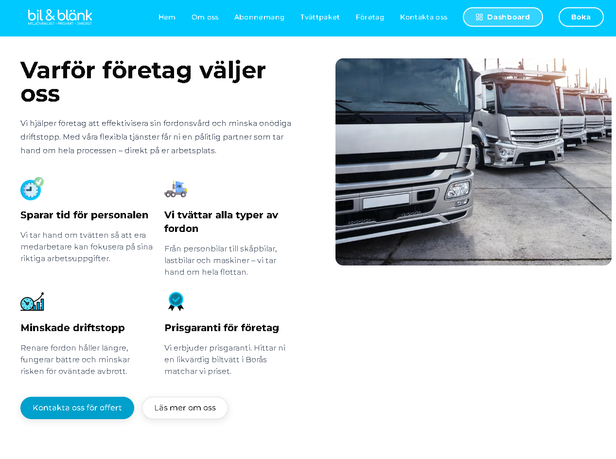 Bil o blänk företag sida