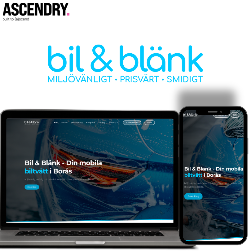 Bil o blänk desktop och telefon header